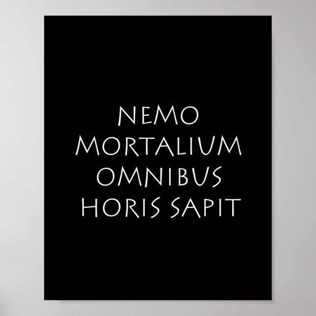 Póster Nemo mortalium omnibus horis sapit (Frente)