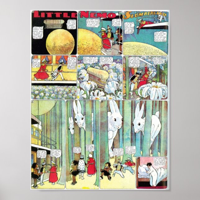 Póster Nemo pequeño y conejos (Frente)