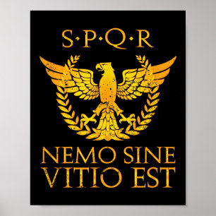 Póster Nemo Sine Vitio Est Spqr Seneca Quote Stoic