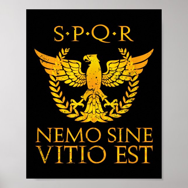 Póster Nemo Sine Vitio Est Spqr Seneca Quote Stoic (Frente)