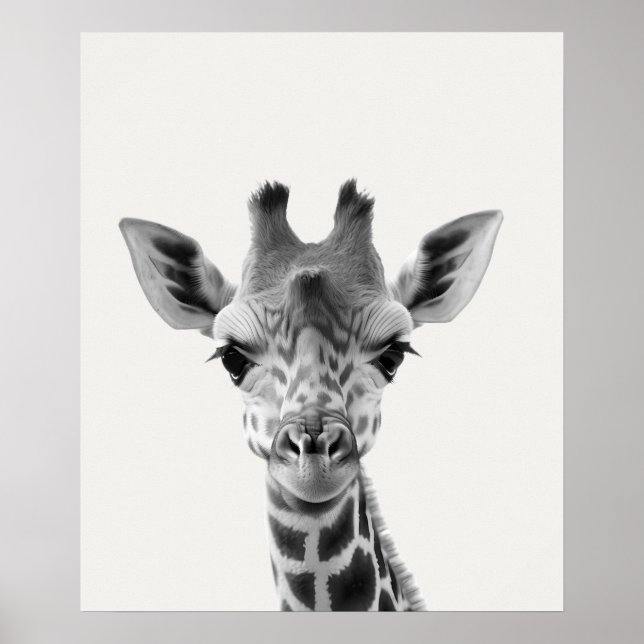 Póster Nena Safari, animales de la jungla africana, jiraf (Frente)