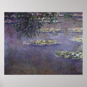Póster Nenúfares de Claude Monet, Impresionismo Vintage