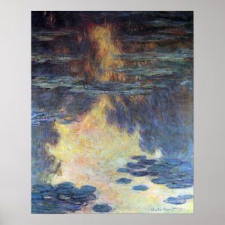 Póster Nenúfares de Claude Monet, Impresionismo Vintage