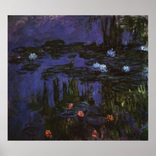 Póster Nenúfares de Claude Monet, Impresionismo Vintage