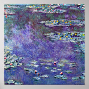 Póster Nenúfares de Claude Monet, Impresionismo Vintage