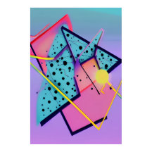 Neo-Memphis Diseño Ken Gage Retrowave Bella Artes