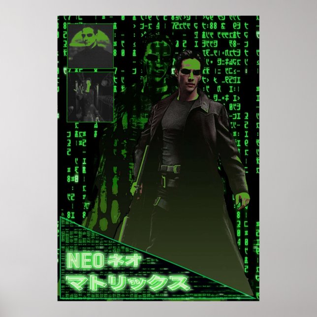 Póster Neo The Matrix Japonés (Frente)