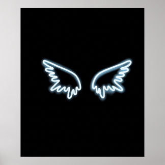 Póster Neon angel wings