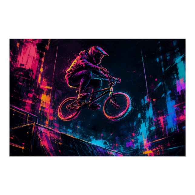Póster Neón BMX (Anverso)