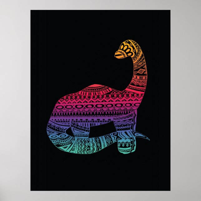 Póster Neon Dino Poster 1 (Frente)