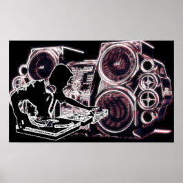Póster Neon DJ