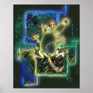 Póster Neon Dog