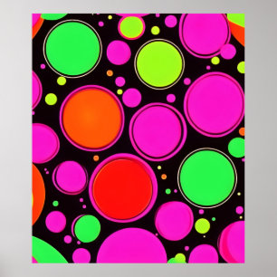 Póster Neon Dot Fiesta