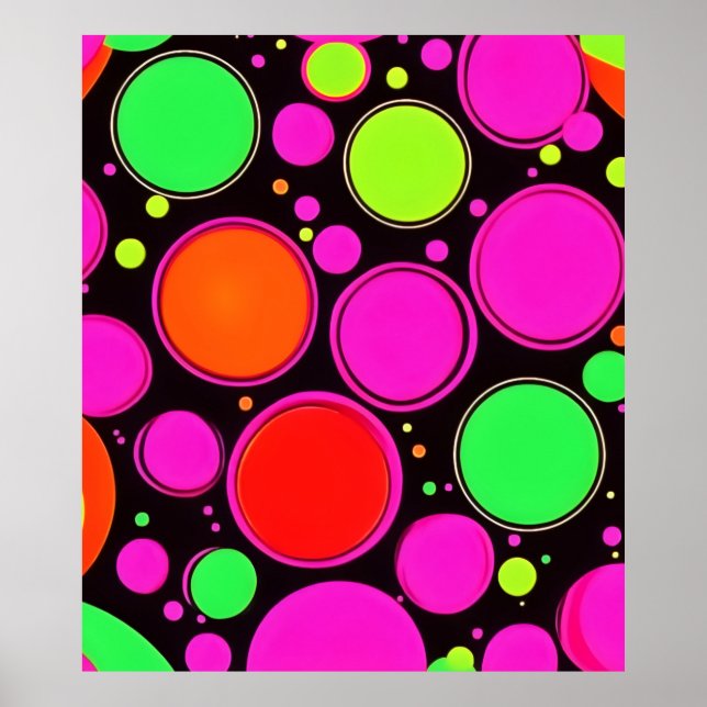 Póster Neon Dot Fiesta (Frente)