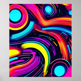 Póster Neon Dreamscape Art