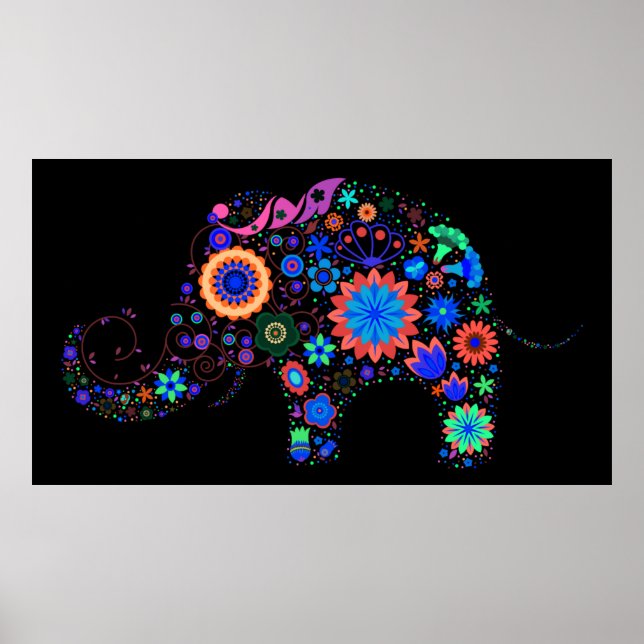 Póster Neon Elephant (Frente)