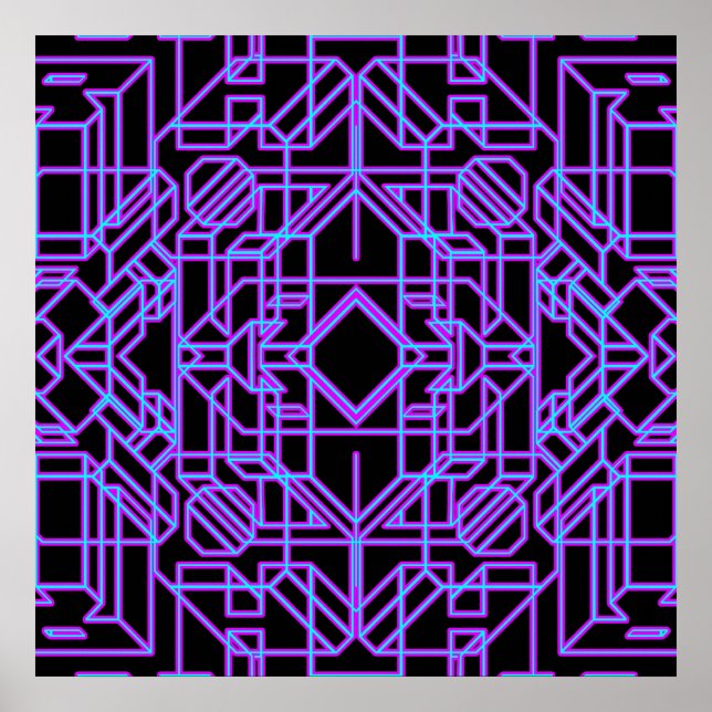 Póster Neon Eon 1 Canvas (Frente)