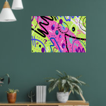 Neon Feelings Abstract Art