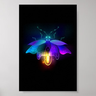 Póster Neon Firefly en negro