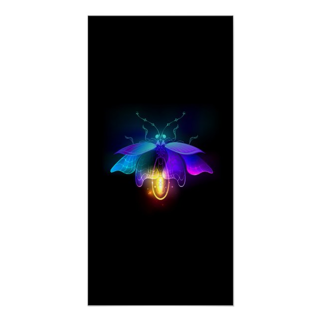 Póster Neon Firefly en negro (Anverso)