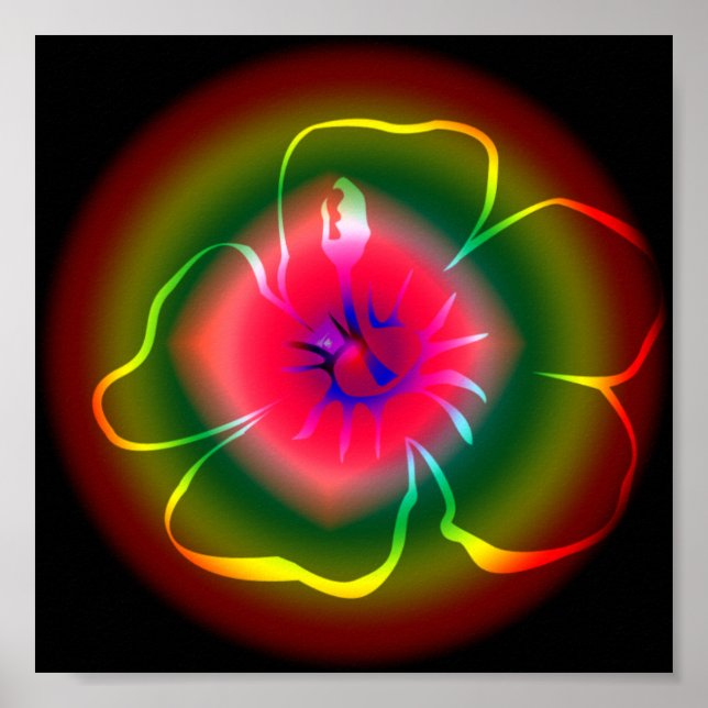 PÓSTER NEON FLOWER (Frente)