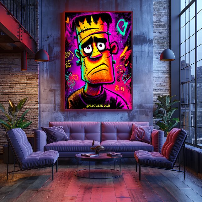 Póster Neon Franky – Monstruo de Arte Pop de Dibuj (Subido por el creador)