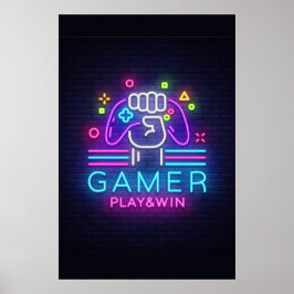 Póster Neon Gamer