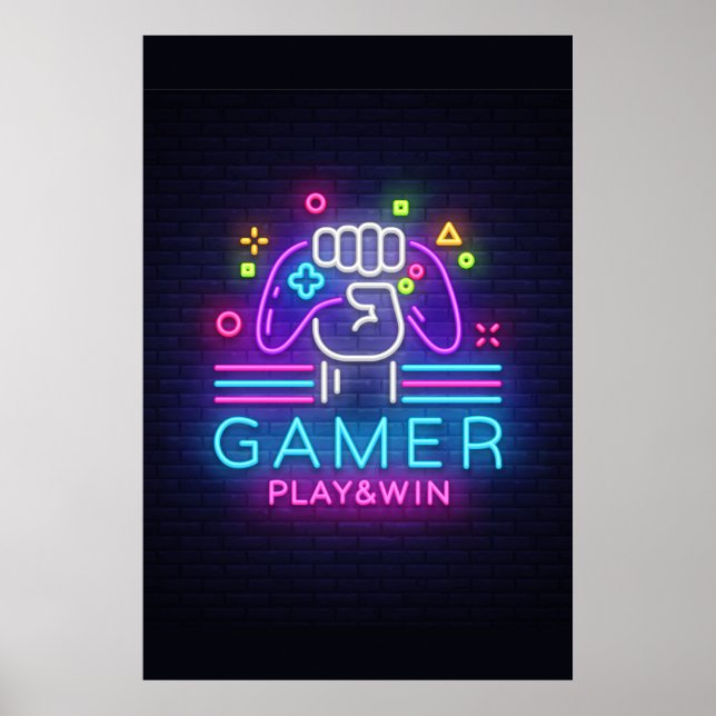 Póster Neon Gamer (Frente)