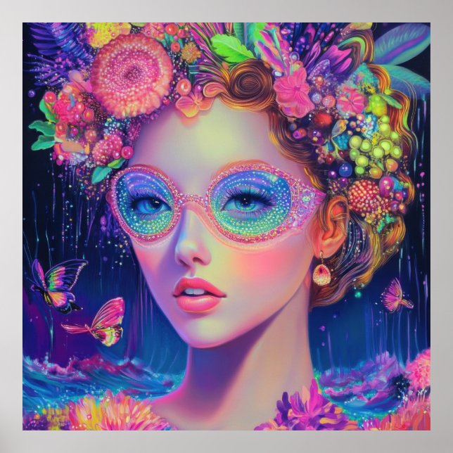 Póster Neon Garden Goddess (Frente)