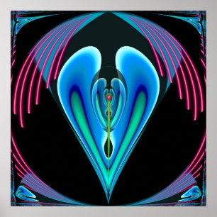 Póster Neon Heart Poster