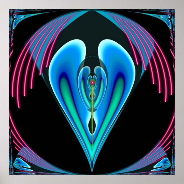 Póster Neon Heart Poster (Frente)