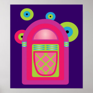 Póster Neon Jukebox
