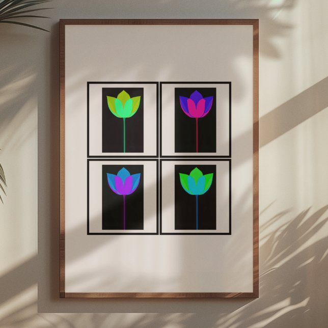 Póster Neon Lotus Glow (Subido por el creador)