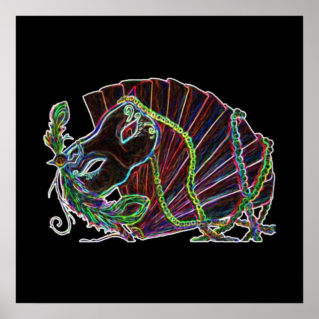 Póster Neon Masquerade Poster (Frente)