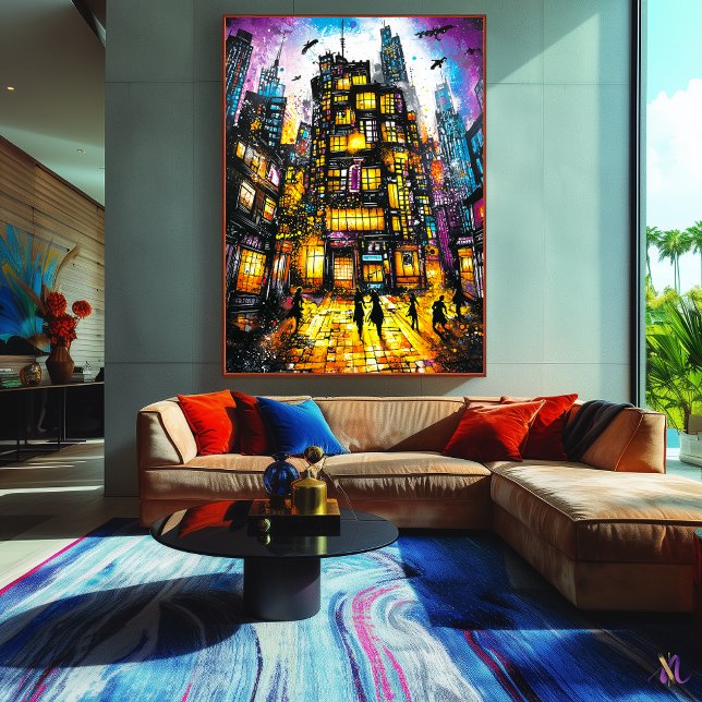 Póster Neon Metropolis - Paisaje Urbano Surreal (Subido por el creador)