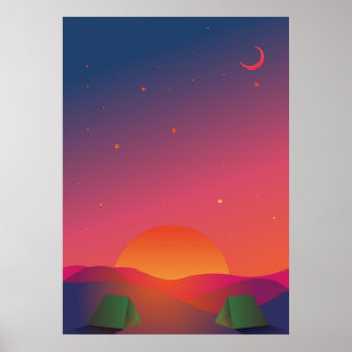 Póster Neon Night Sky Neon Artist Neon Led Rótulos Neon G