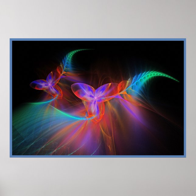 Póster Neon Orchids (Frente)