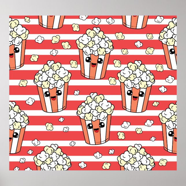 Póster Neon Popcorn Kids Pattern (Frente)