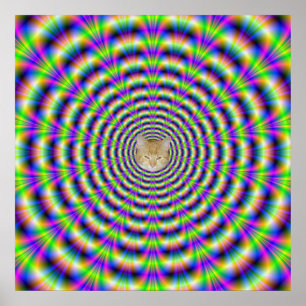 Póster Neon Pulse Poster + gato