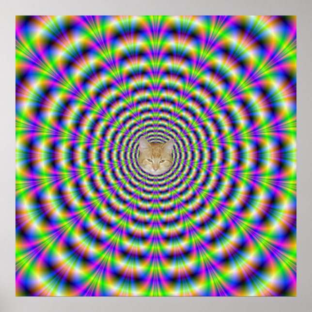 Póster Neon Pulse Poster + gato (Frente)
