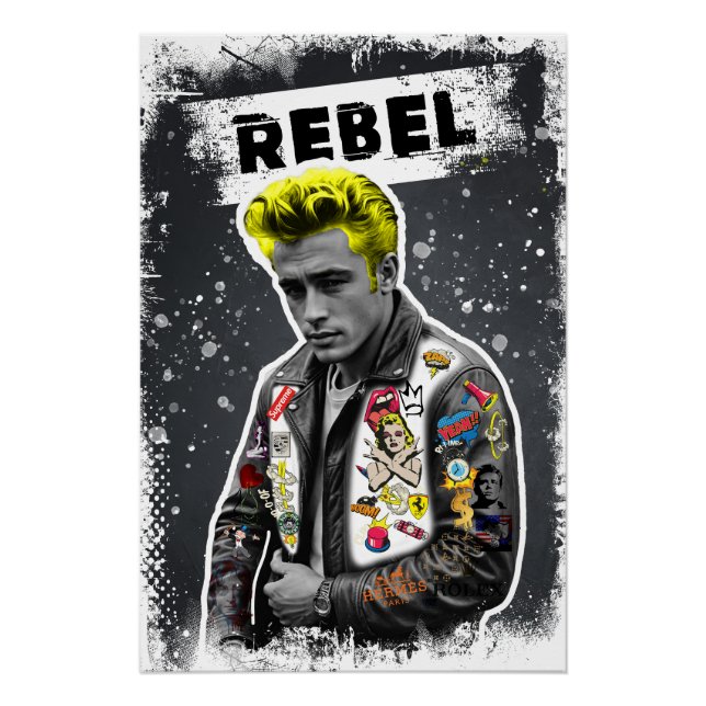 Póster Neon Rebel Collage (Anverso)