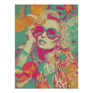 Póster Neon Retro Muse