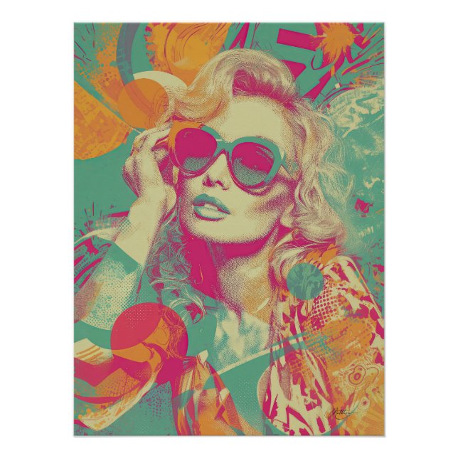 Póster Neon Retro Muse (Anverso)