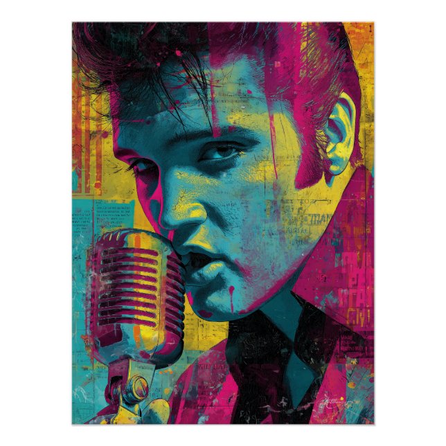 Póster Neon Rock Legend (Anverso)