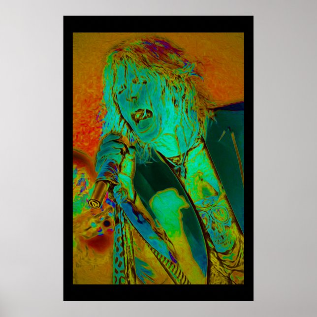 Póster Neon Rock Singer (Frente)