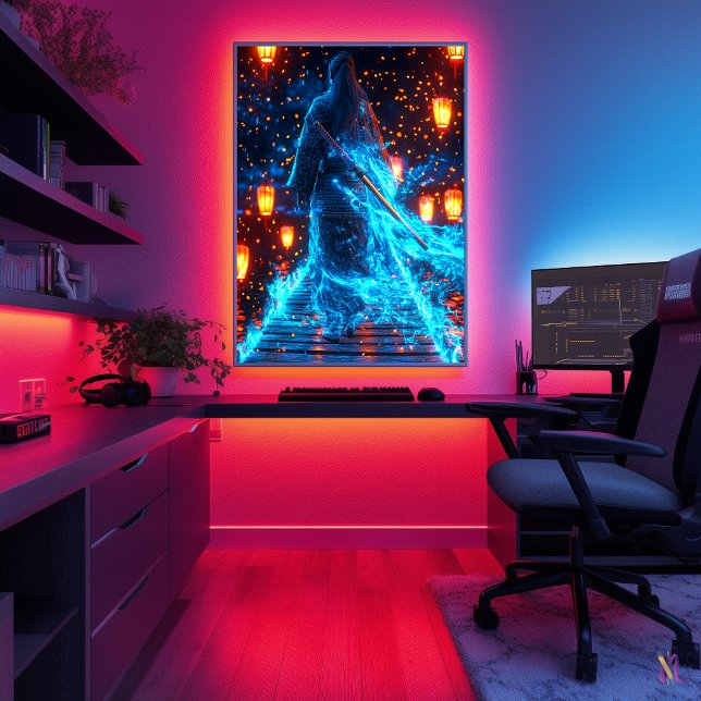 Póster Neon Ronin - El fantasma del samurai cibernético (Subido por el creador)