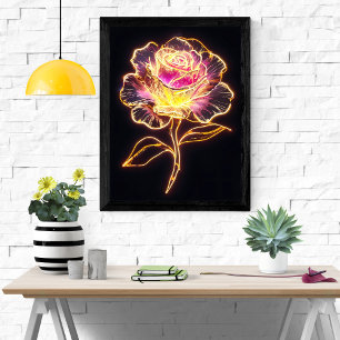 Póster Neon Rosa