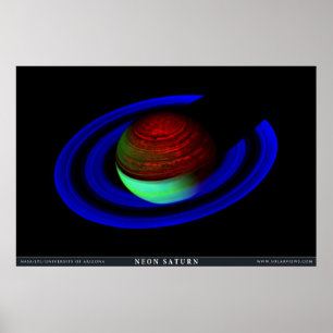 Póster Neon Saturn