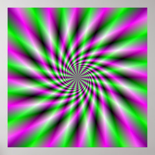 Póster Neon Spinning Wheel Poster