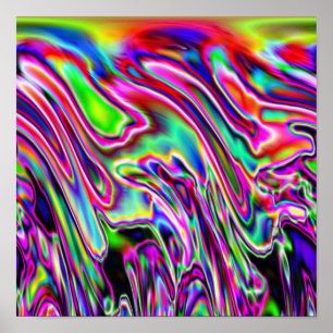 Póster Neon Swirls
